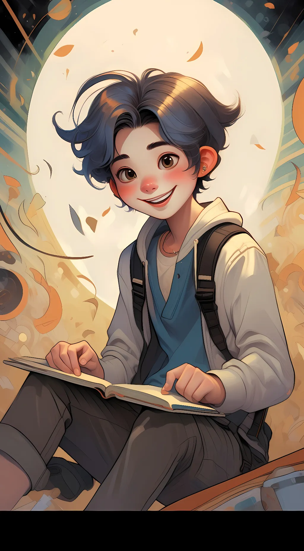 ai character: rose background