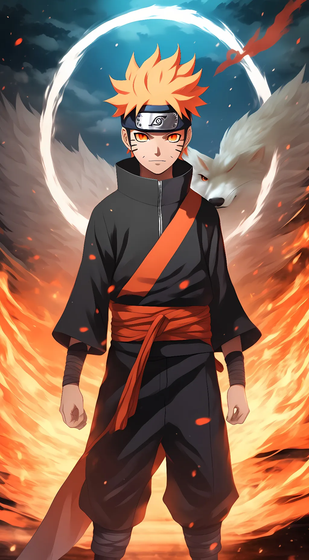ai character: Naruto  background