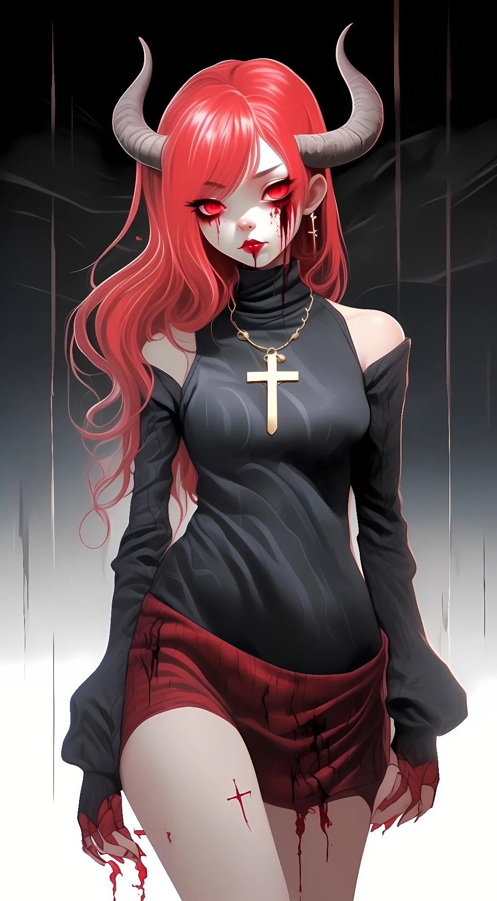 ai character: ᴅᴇᴠɪʟ ' ʙʟᴏᴏᴅ background