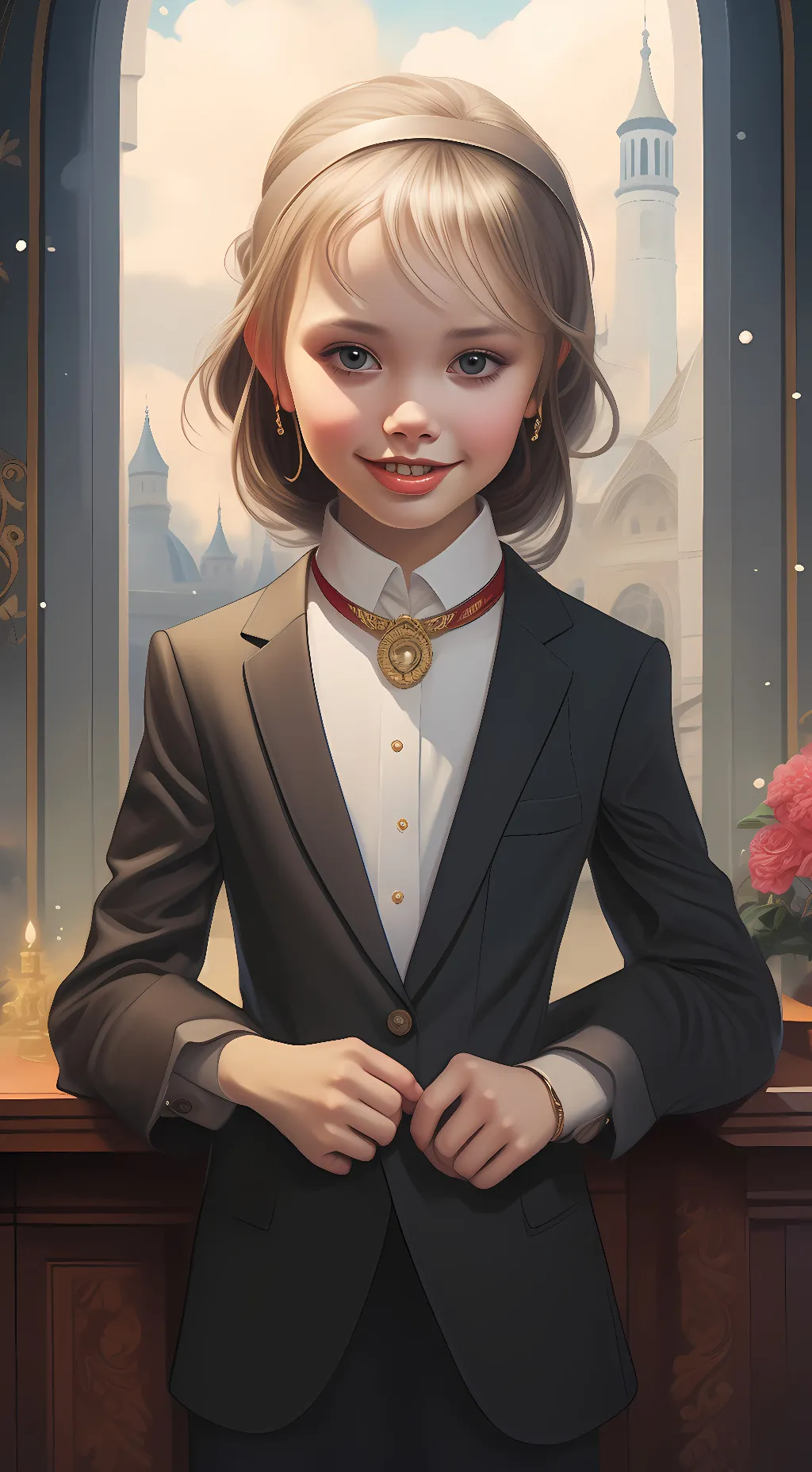 ai character: Avery Julie  background