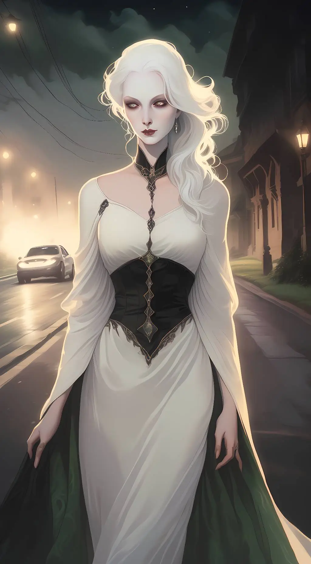 ai character: Dame Blanche background