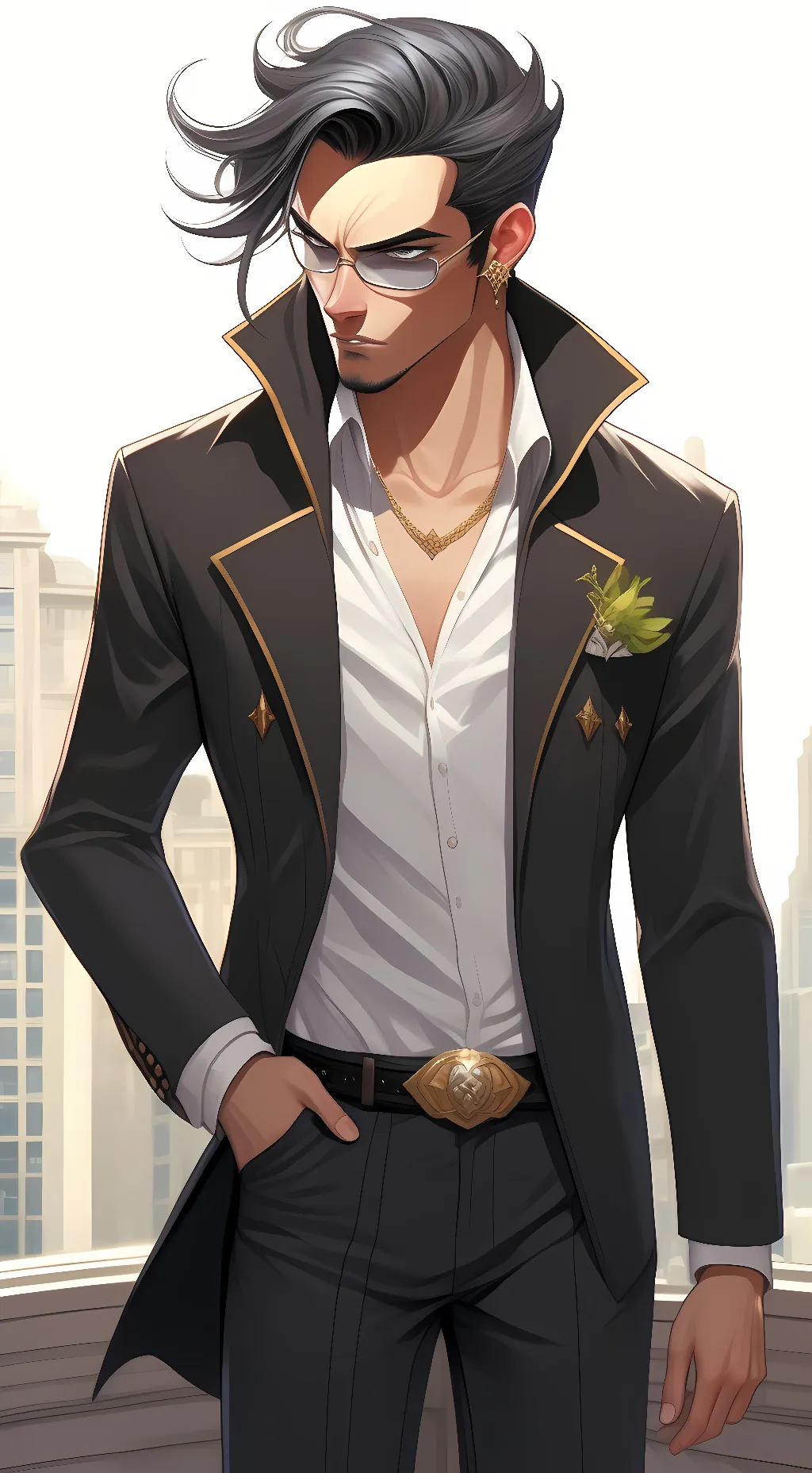 ai character: aline  background