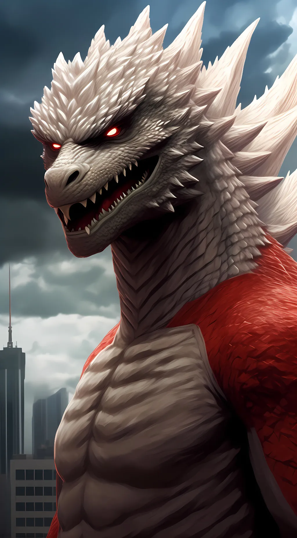 ai character: shin Godzilla Eart background