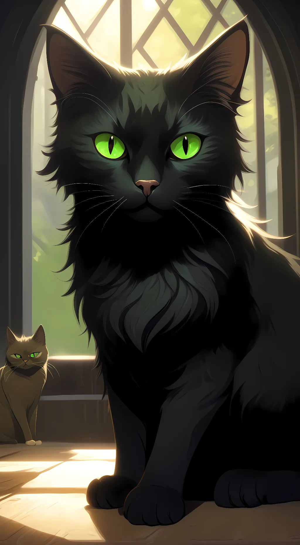 ai character: carter the cat!  background