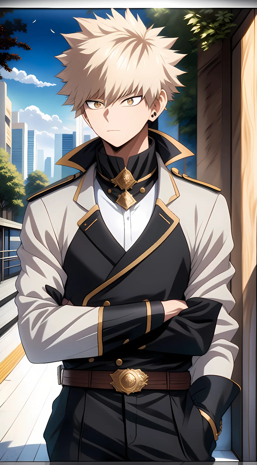 ai character: Katsuki Bakugo background