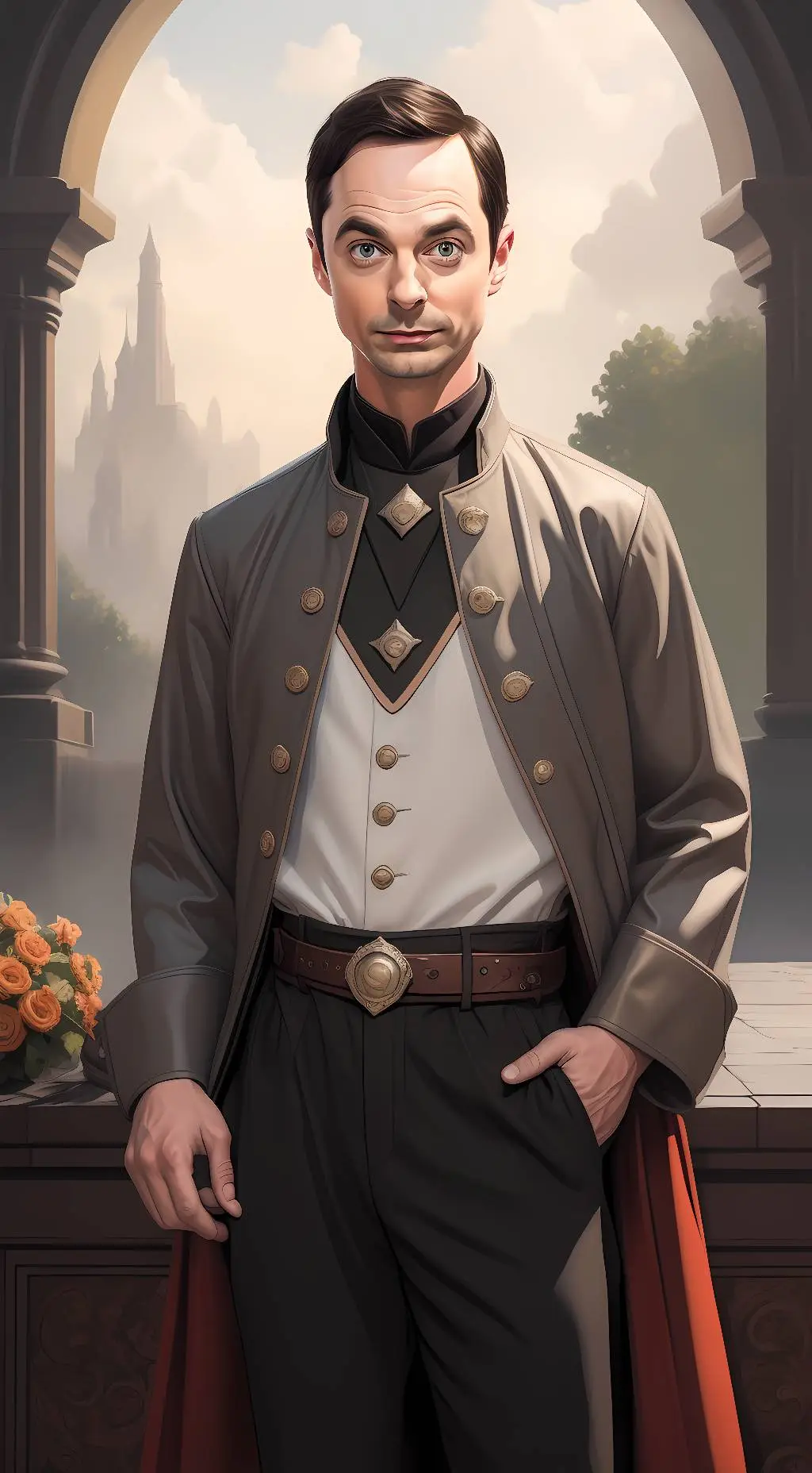 ai character: Sheldon Cooper  background