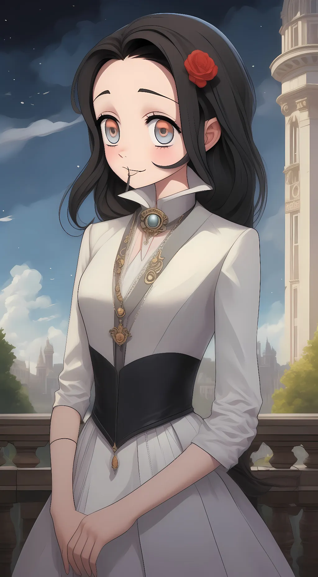 ai character: Nezuko background