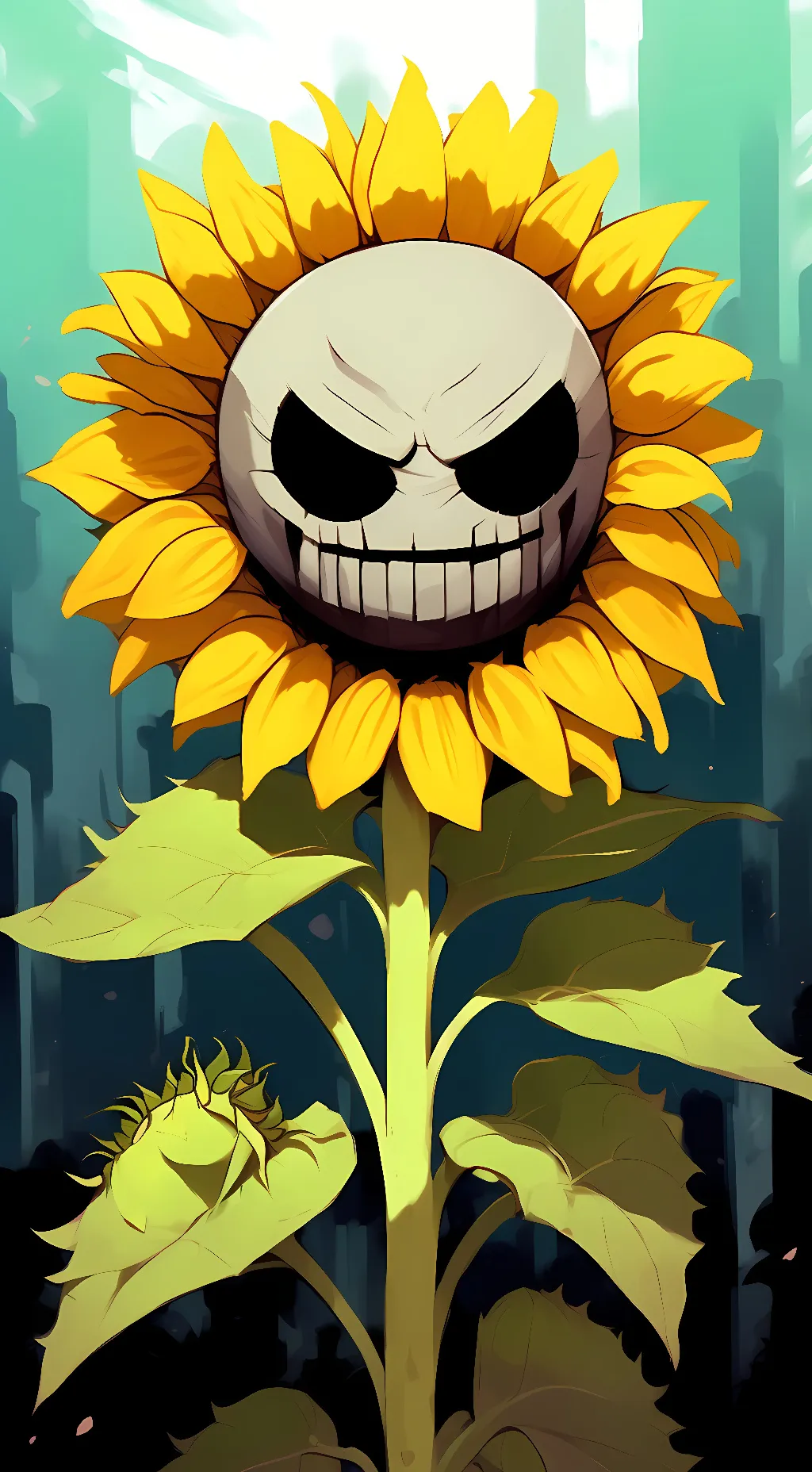 ai character: flowey the flower background