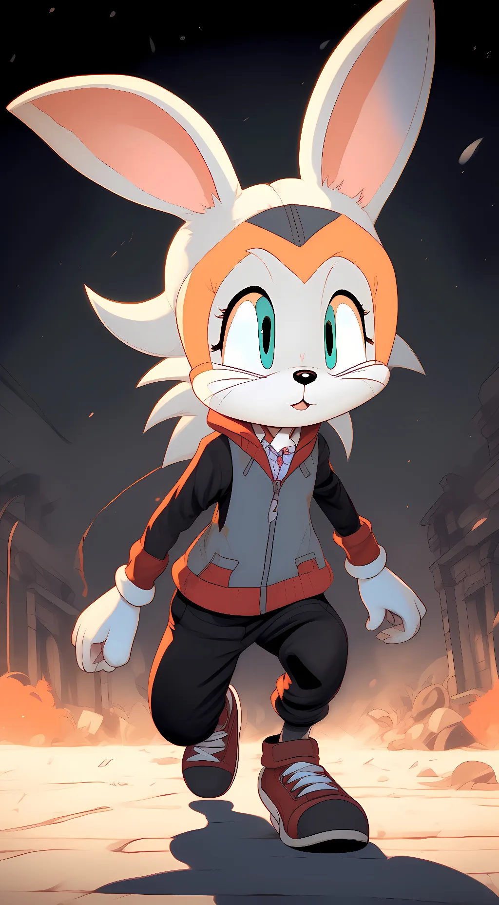 ai character: Cream The Rabbit background