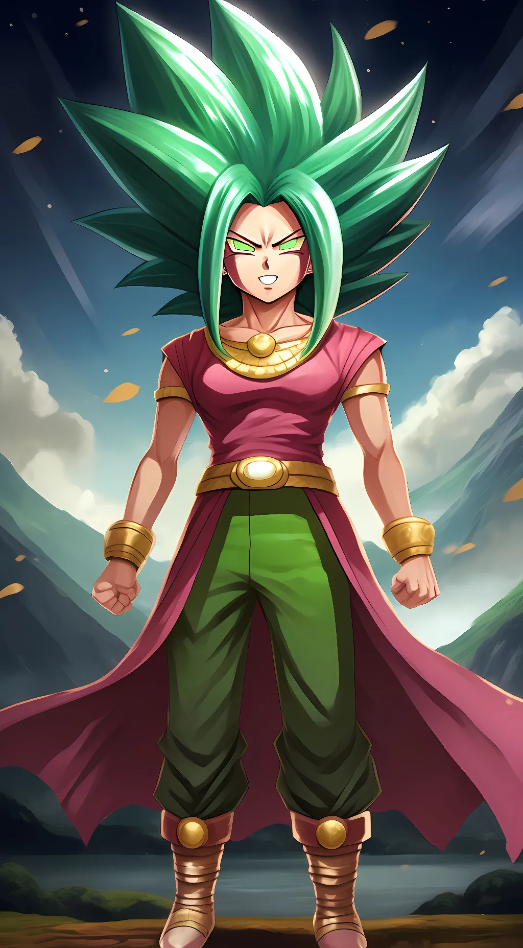 ai character: Angel kefura  background