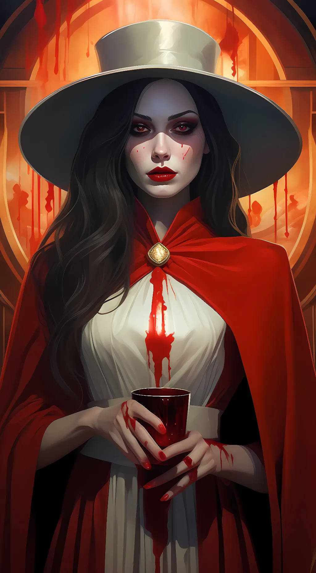 ai character: scary women background