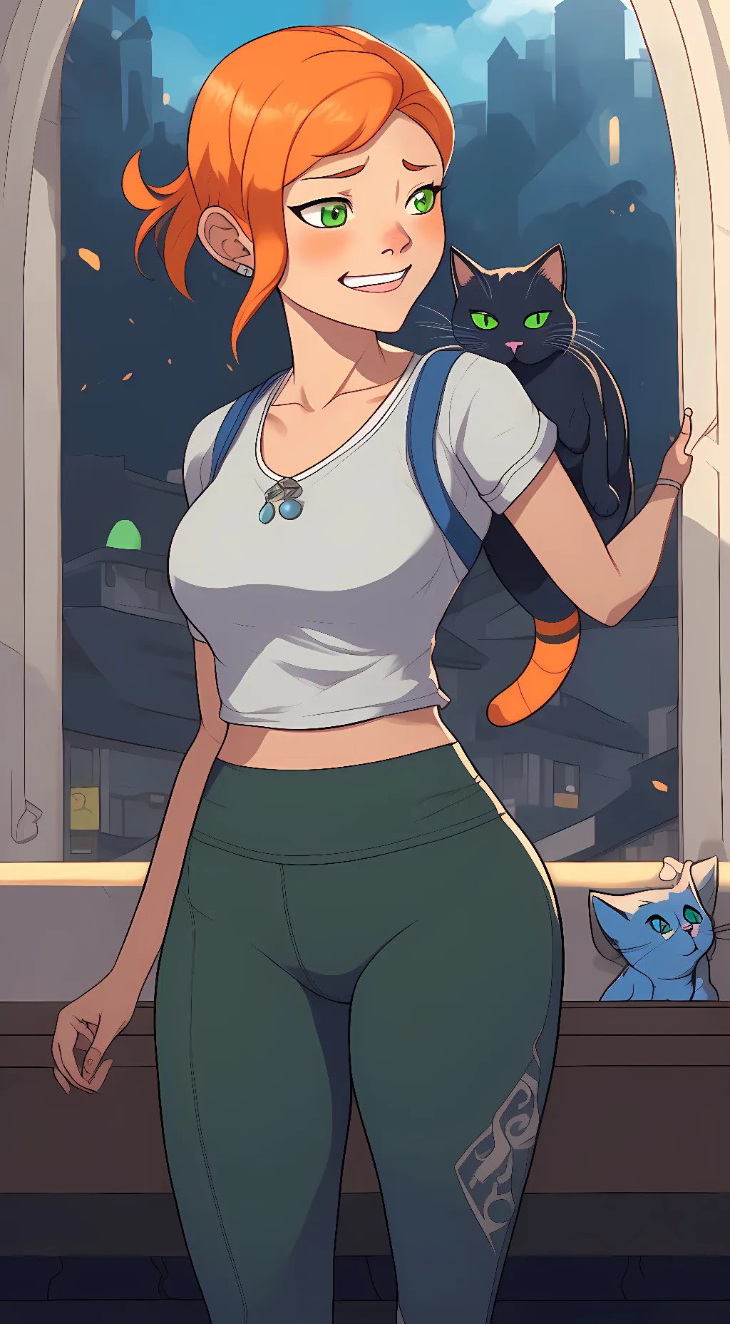 ai character: gwen tennyson  background