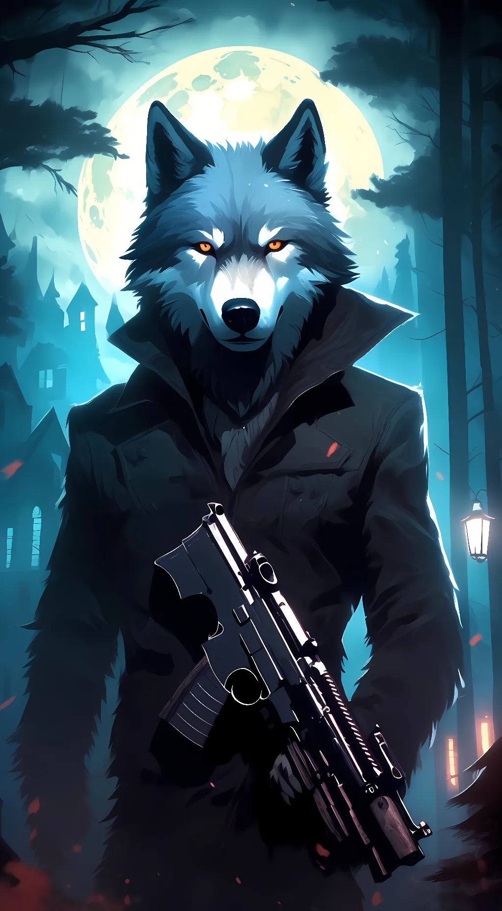 ai character: wolf Alex background