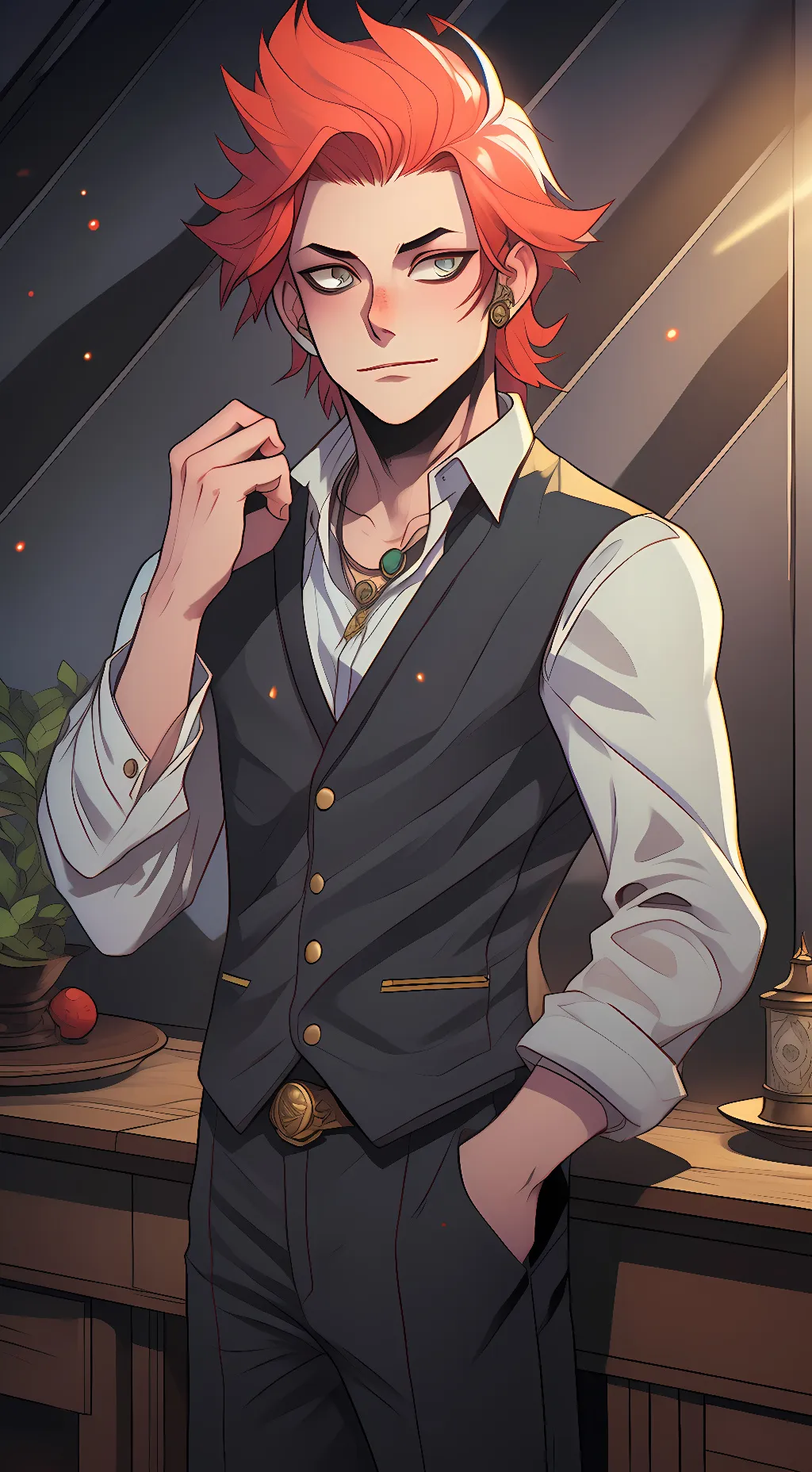 ai character: Enjiro Kirishima  background