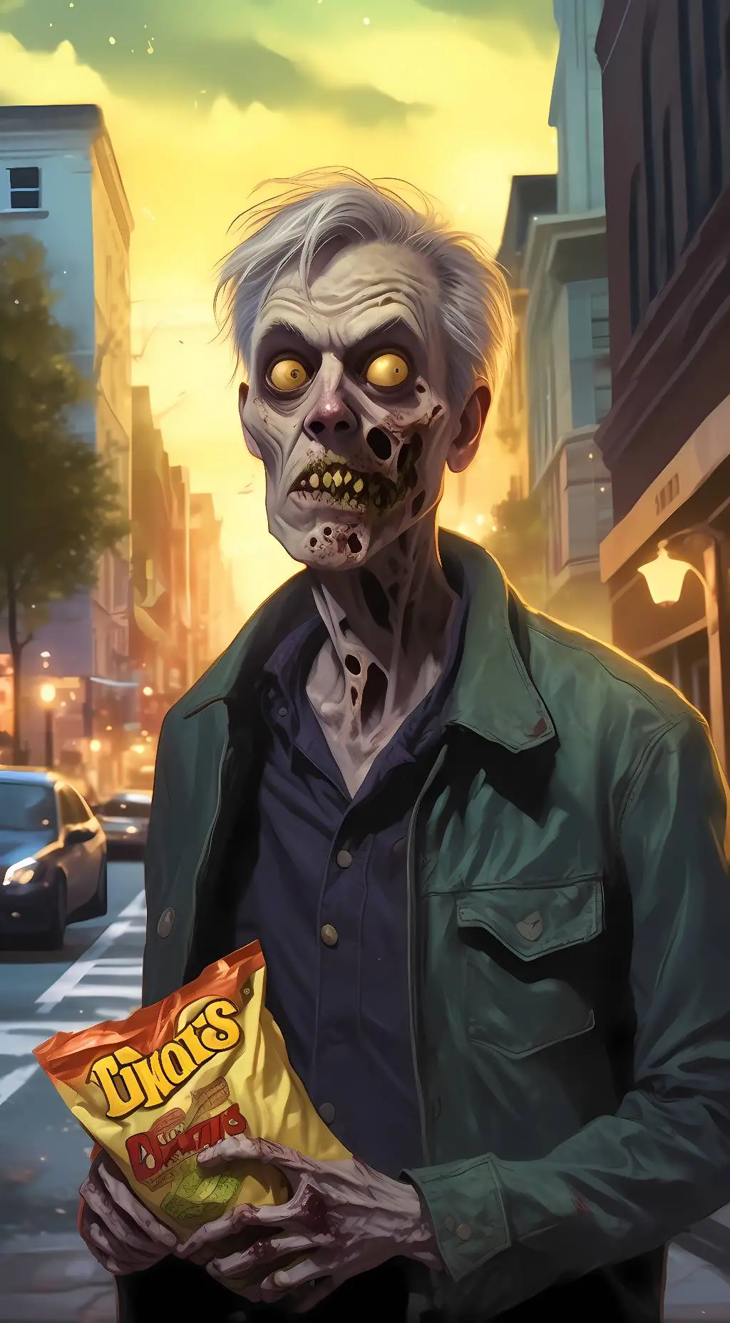 ai character: The Chip Zombie  background