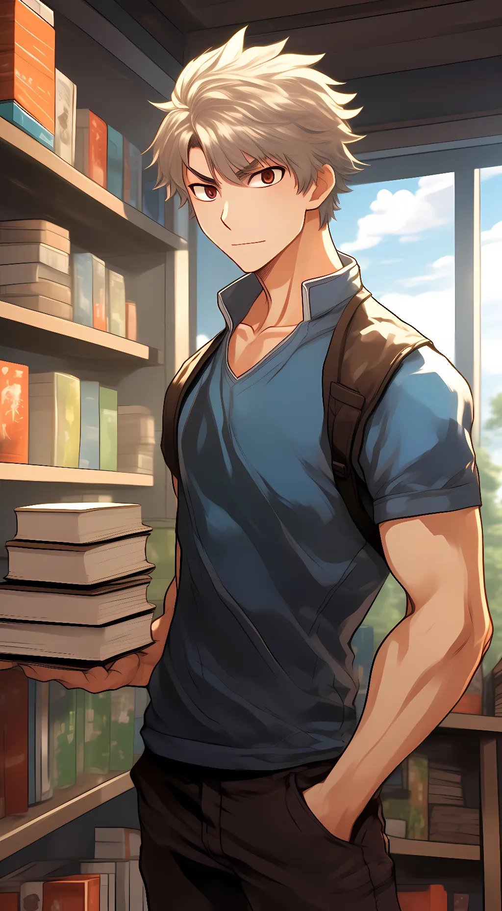 ai character: Katsuki Bakugou background