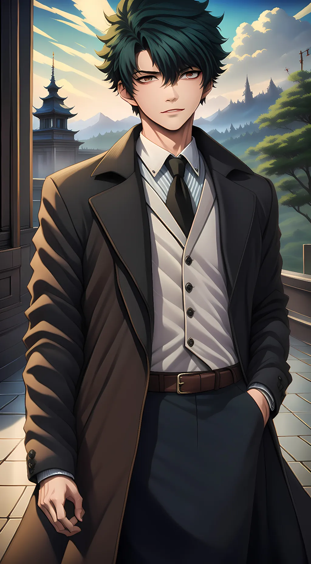 ai character: Vigilante Deku  background