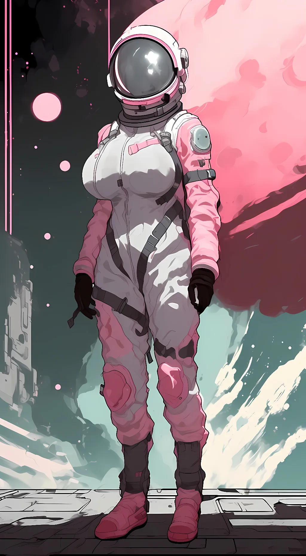 ai character: imposter pink background