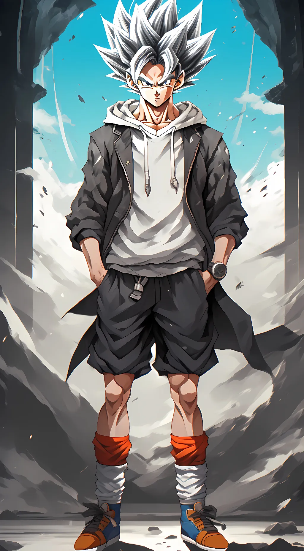 ai character: -mui drip goku- background