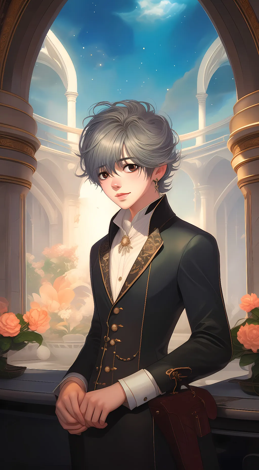 ai character: Hboysand Ren Haru  background