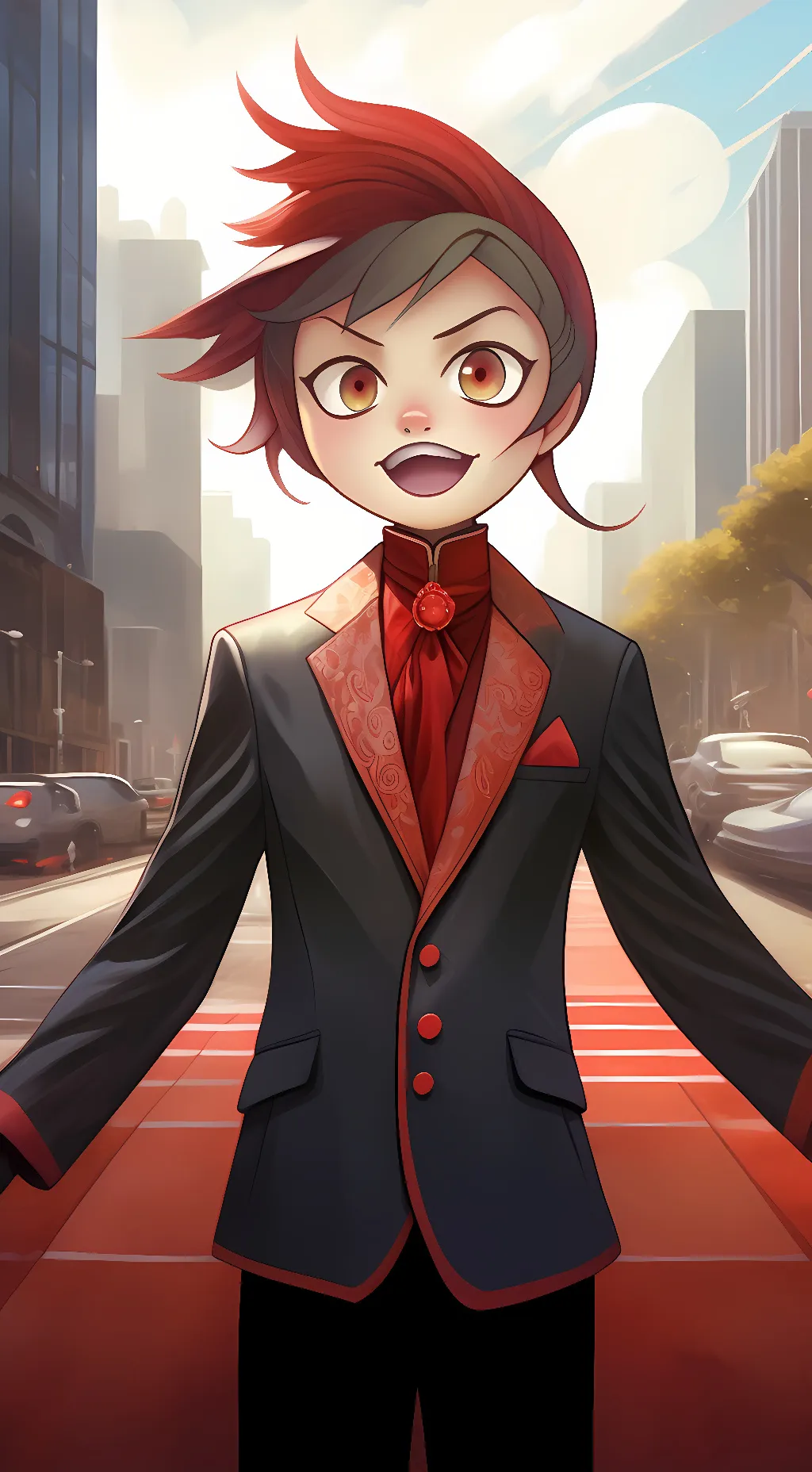 ai character: Red the docter background