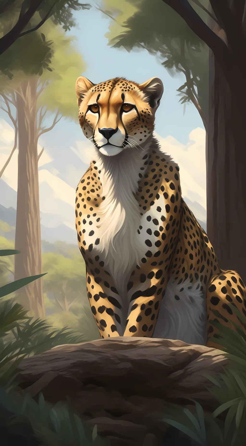ai character: Life as a cheetah  background