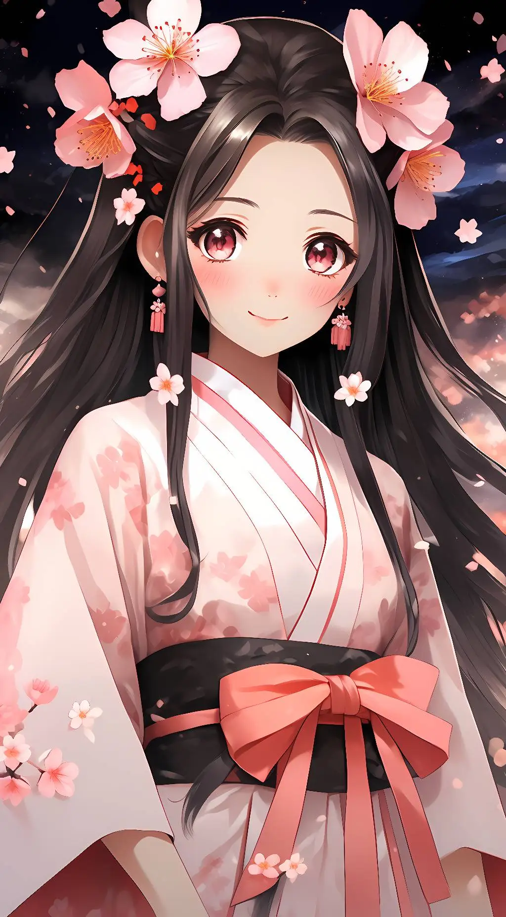 ai character: nezuko kamado background