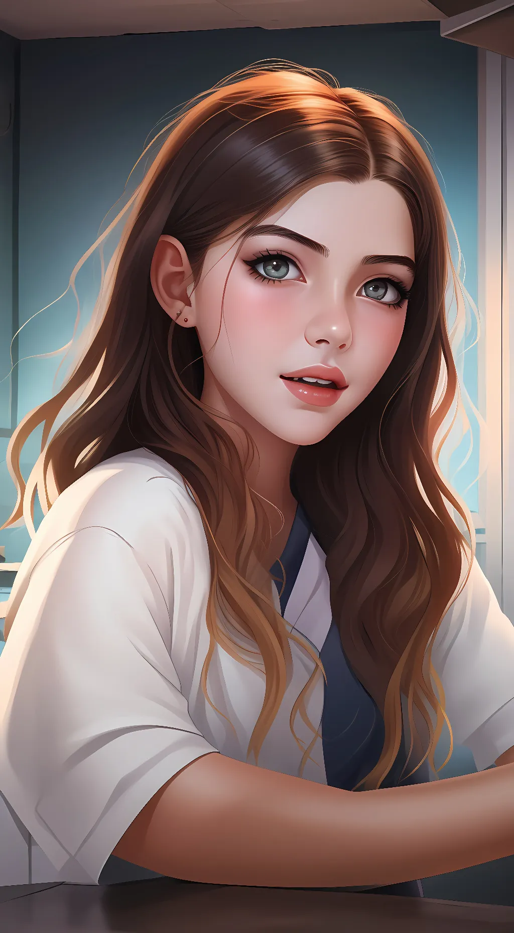 ai character:  Crystal background