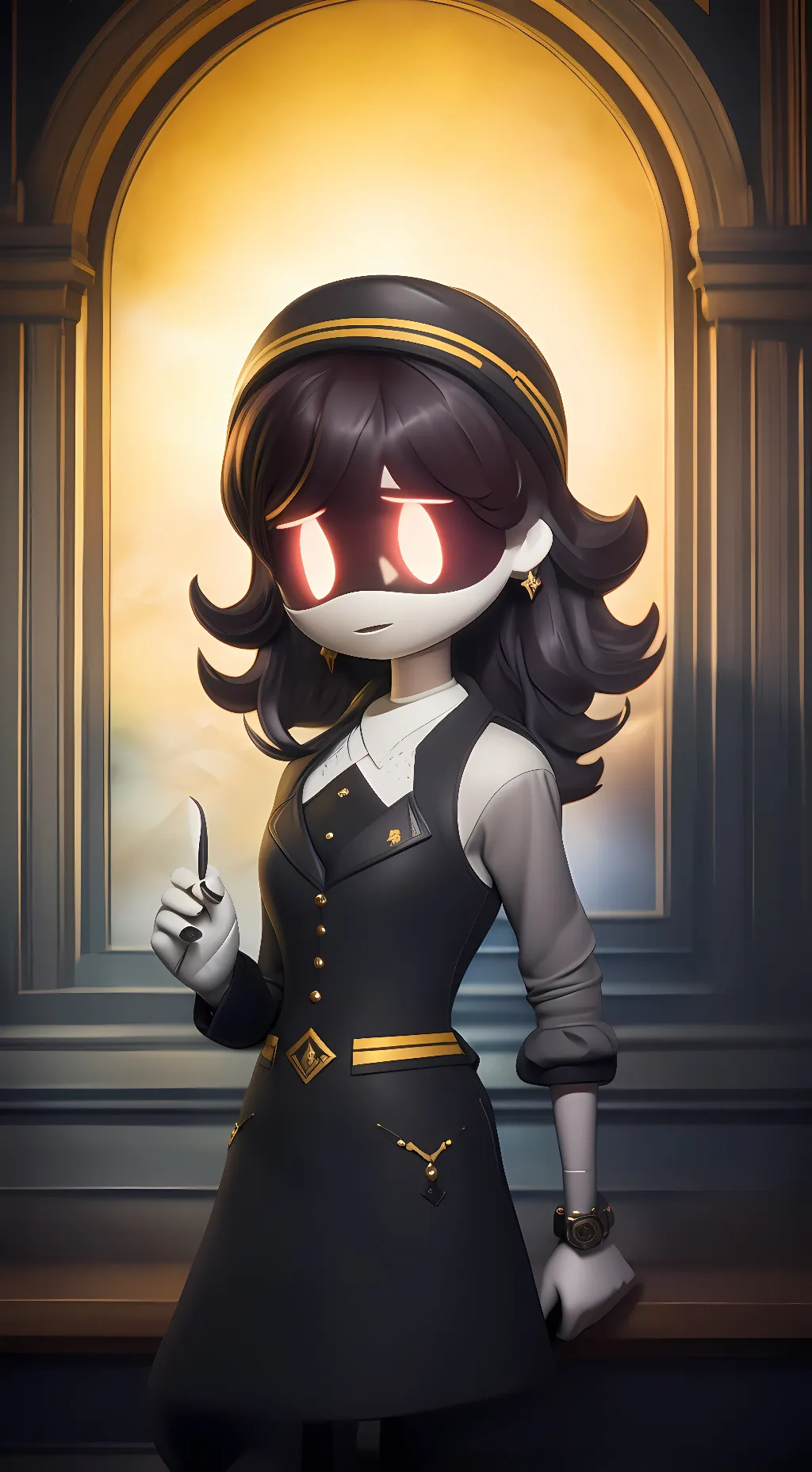 ai character: Nori doorman  background