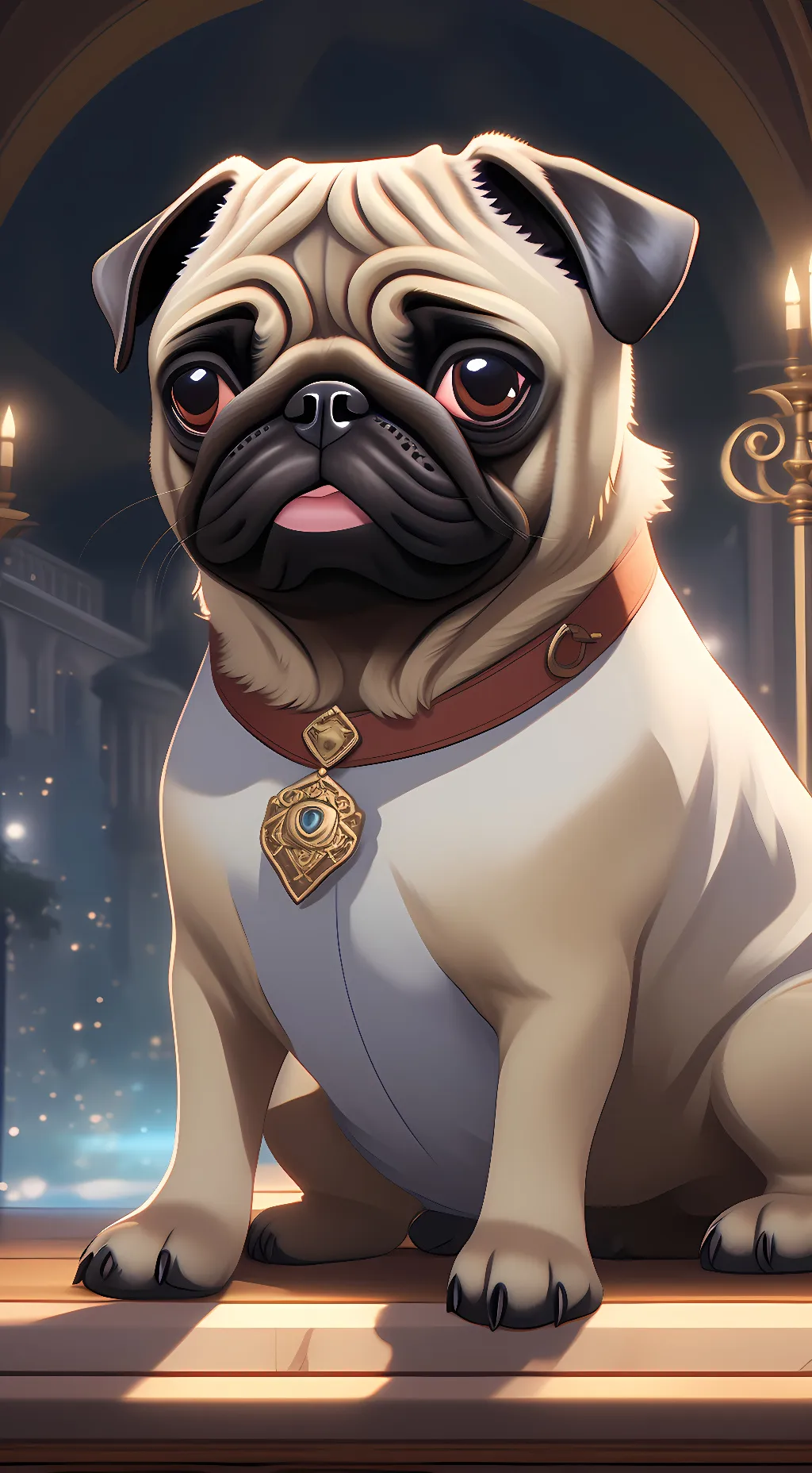 ai character: Pug background