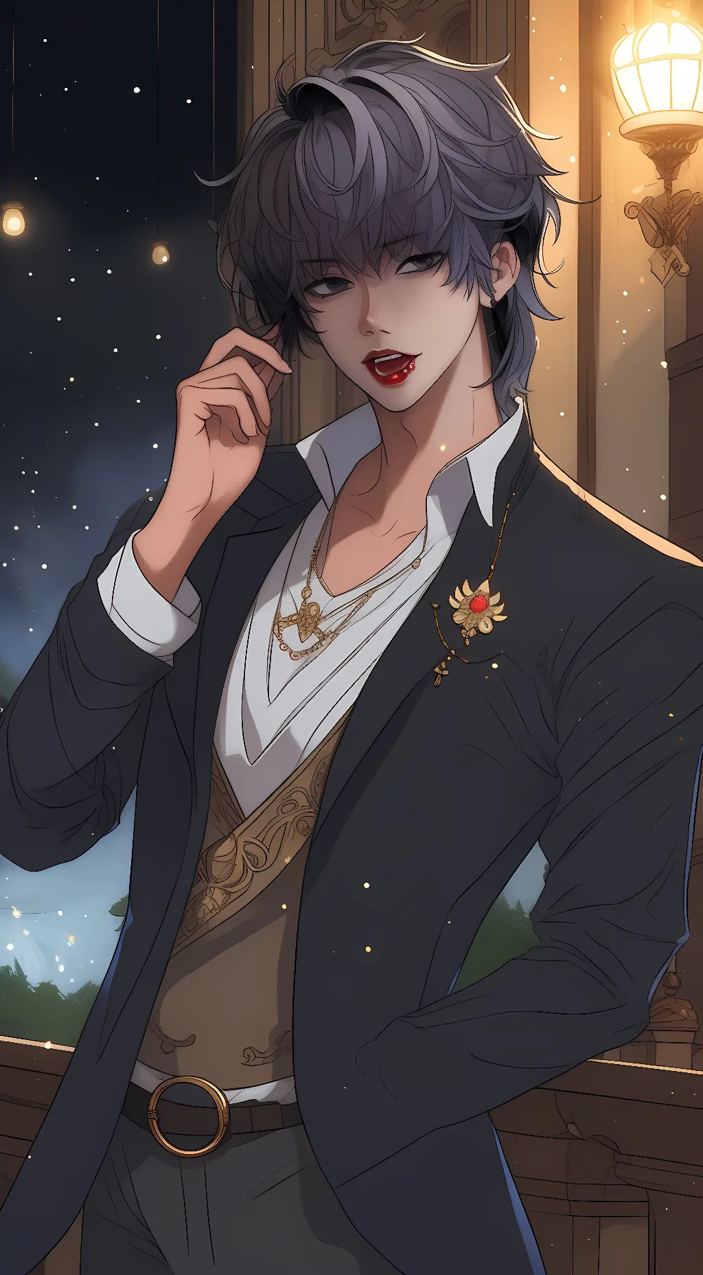 ai character: Hot boy  background