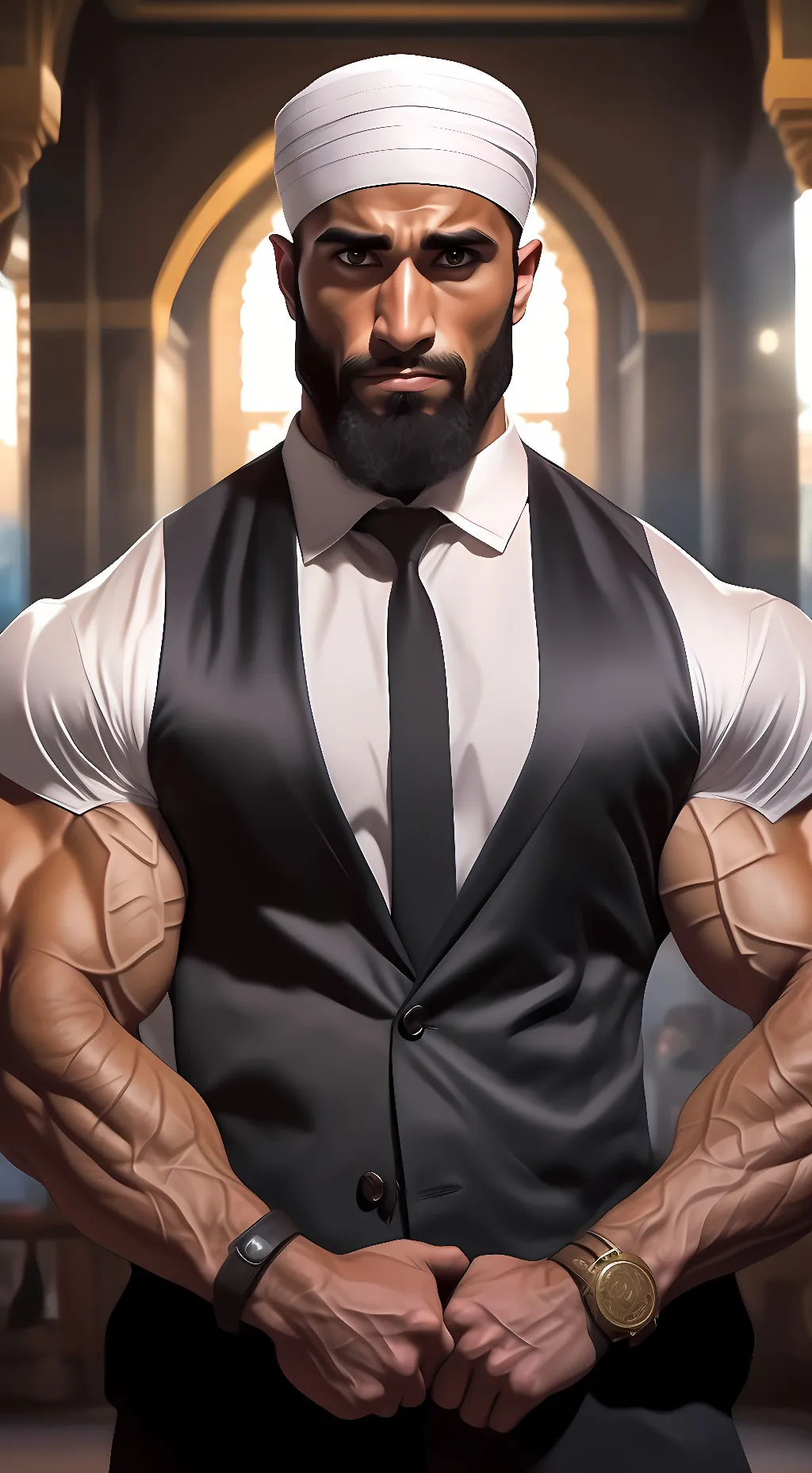 ai character: akbar background