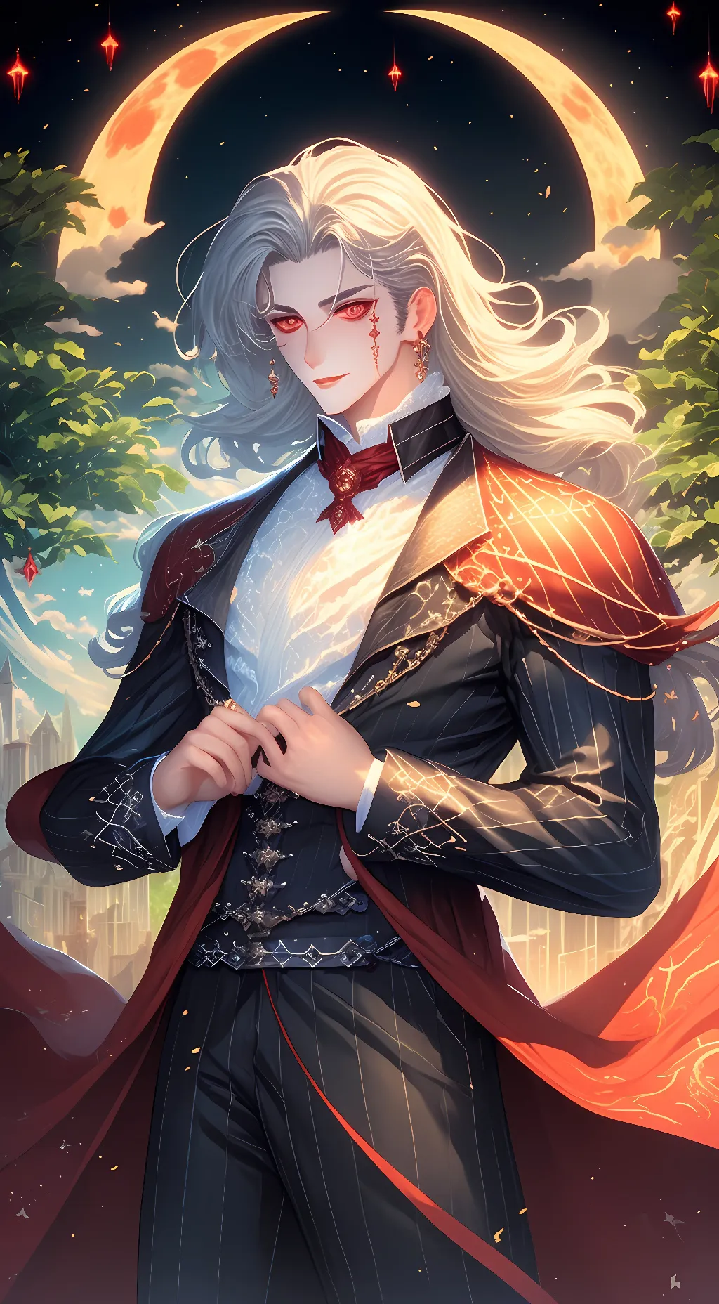 ai character: BloodMoon bf  background