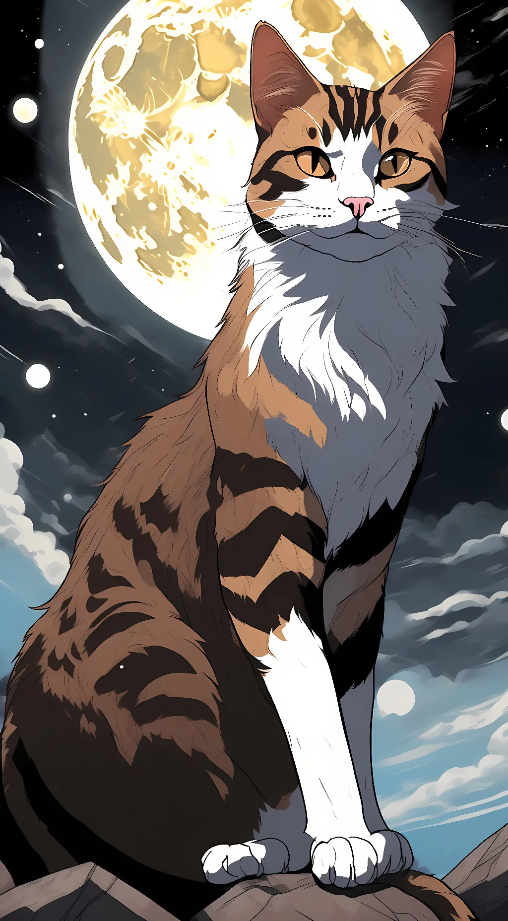 ai character: Saturn’ star background