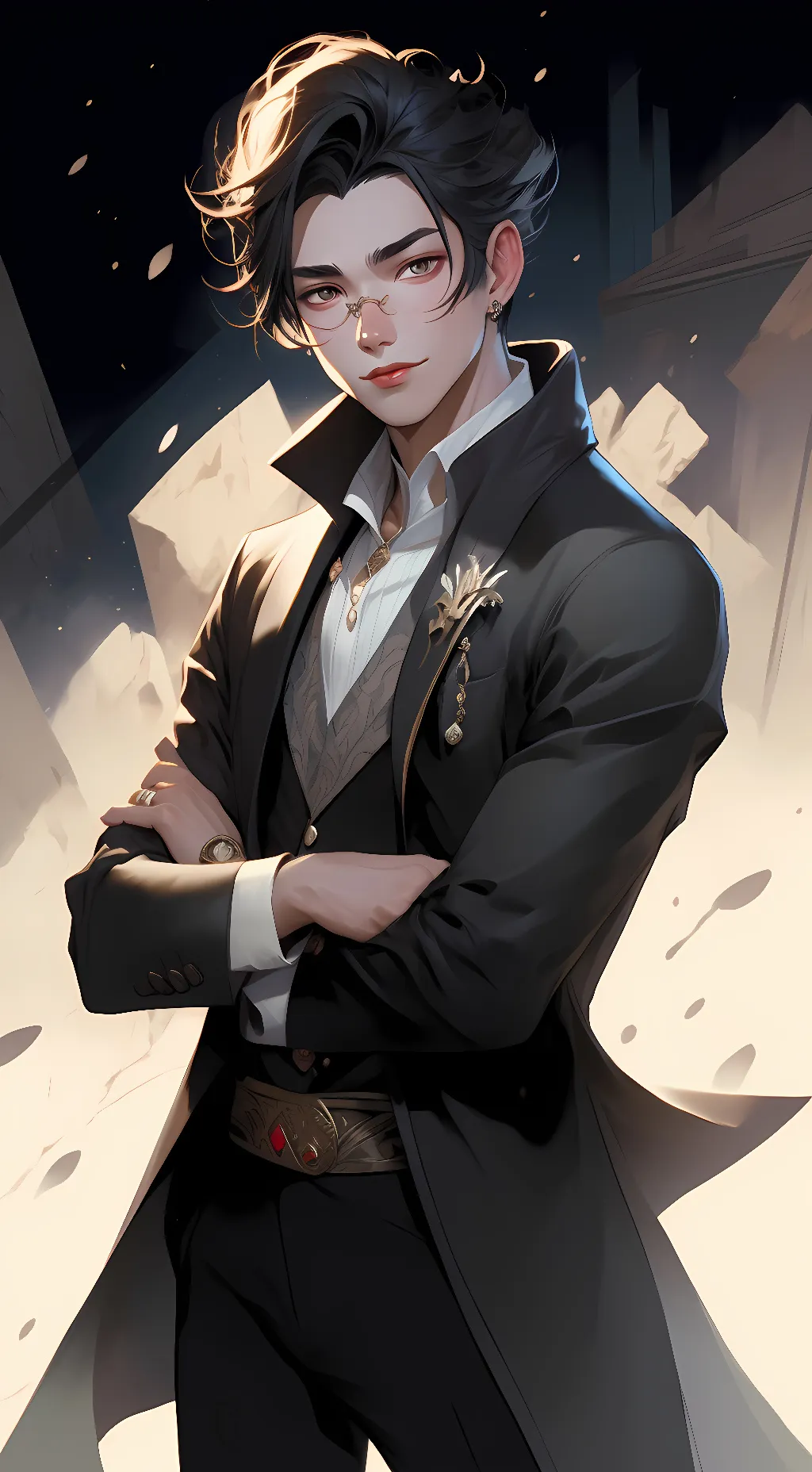 ai character: Damian  background