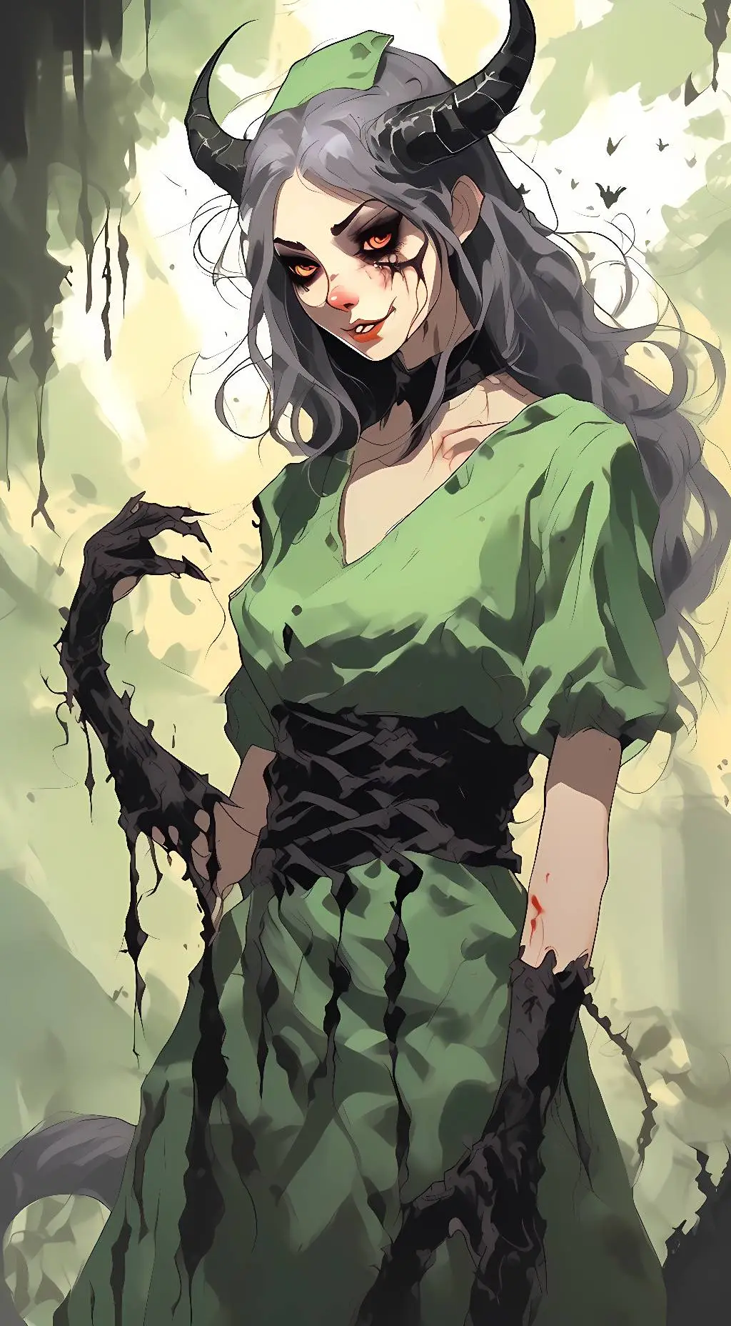 ai character: Crystal black background