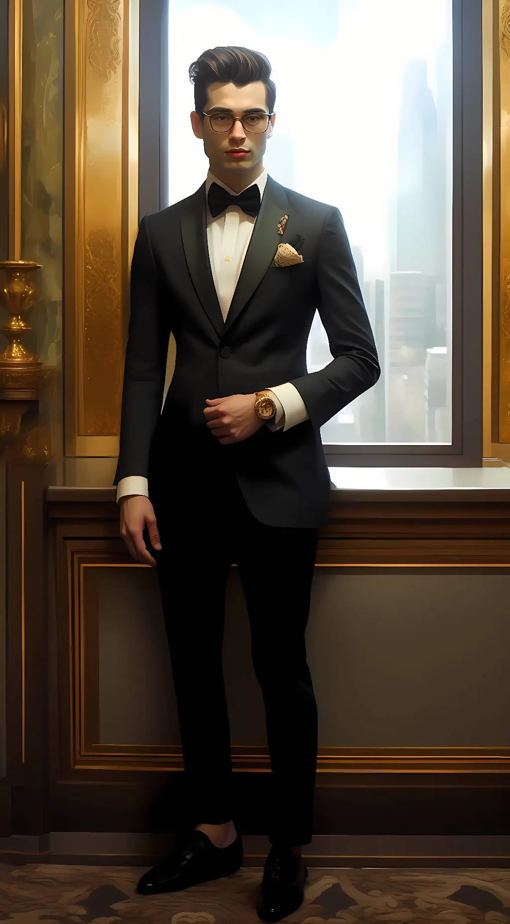 ai character: goldy background