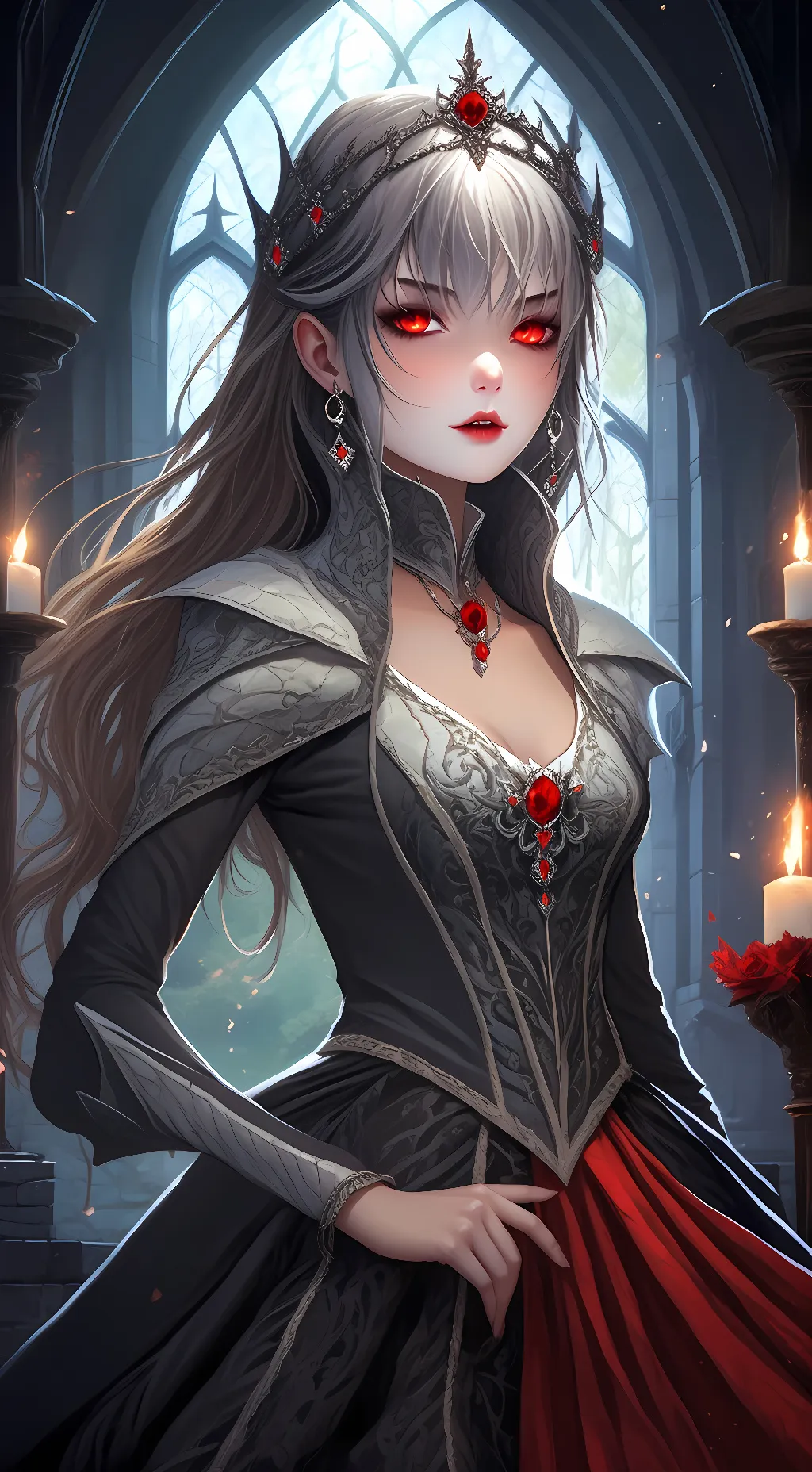 ai character: Eva Bloodmoon background