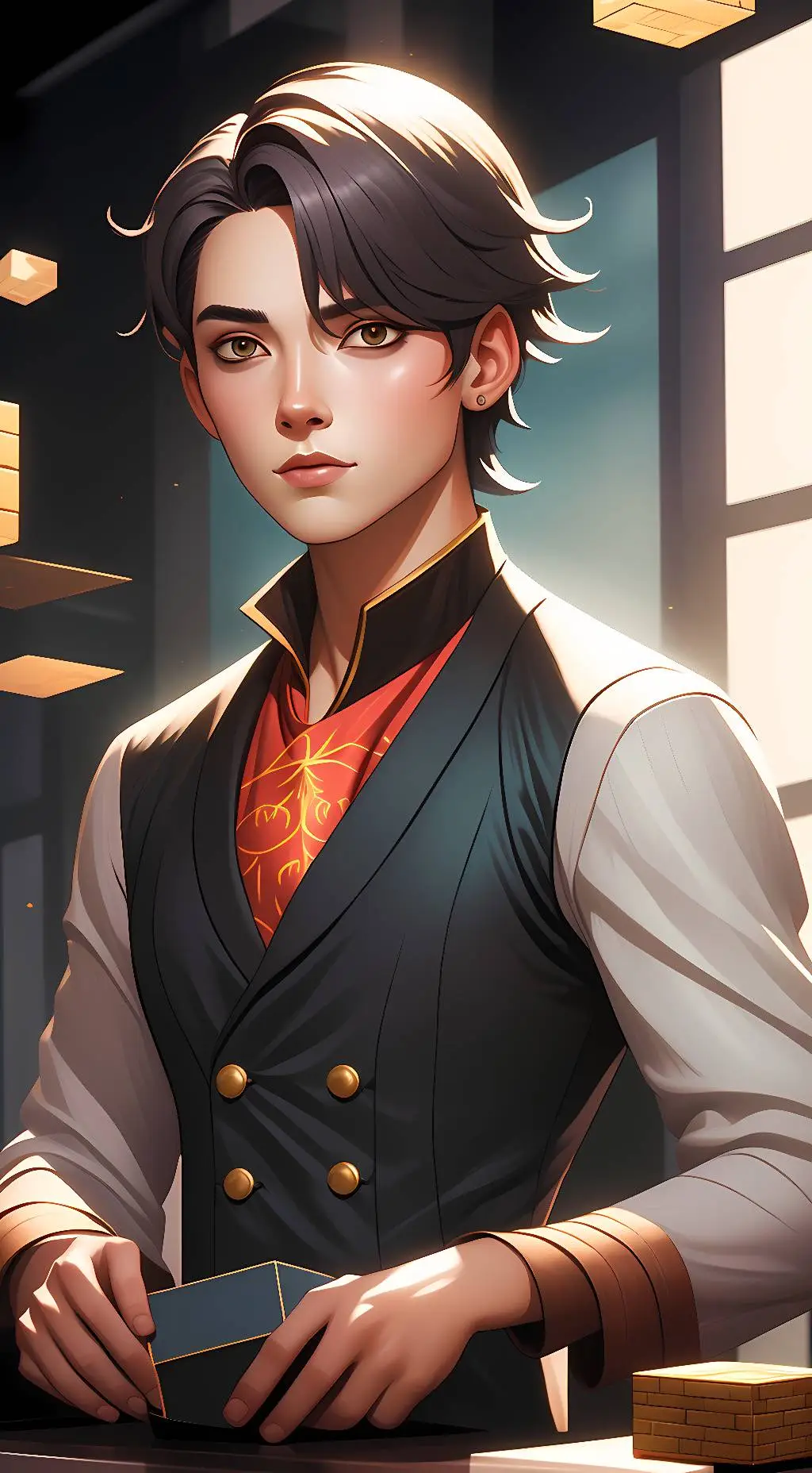 ai character: ??? And Redoved background