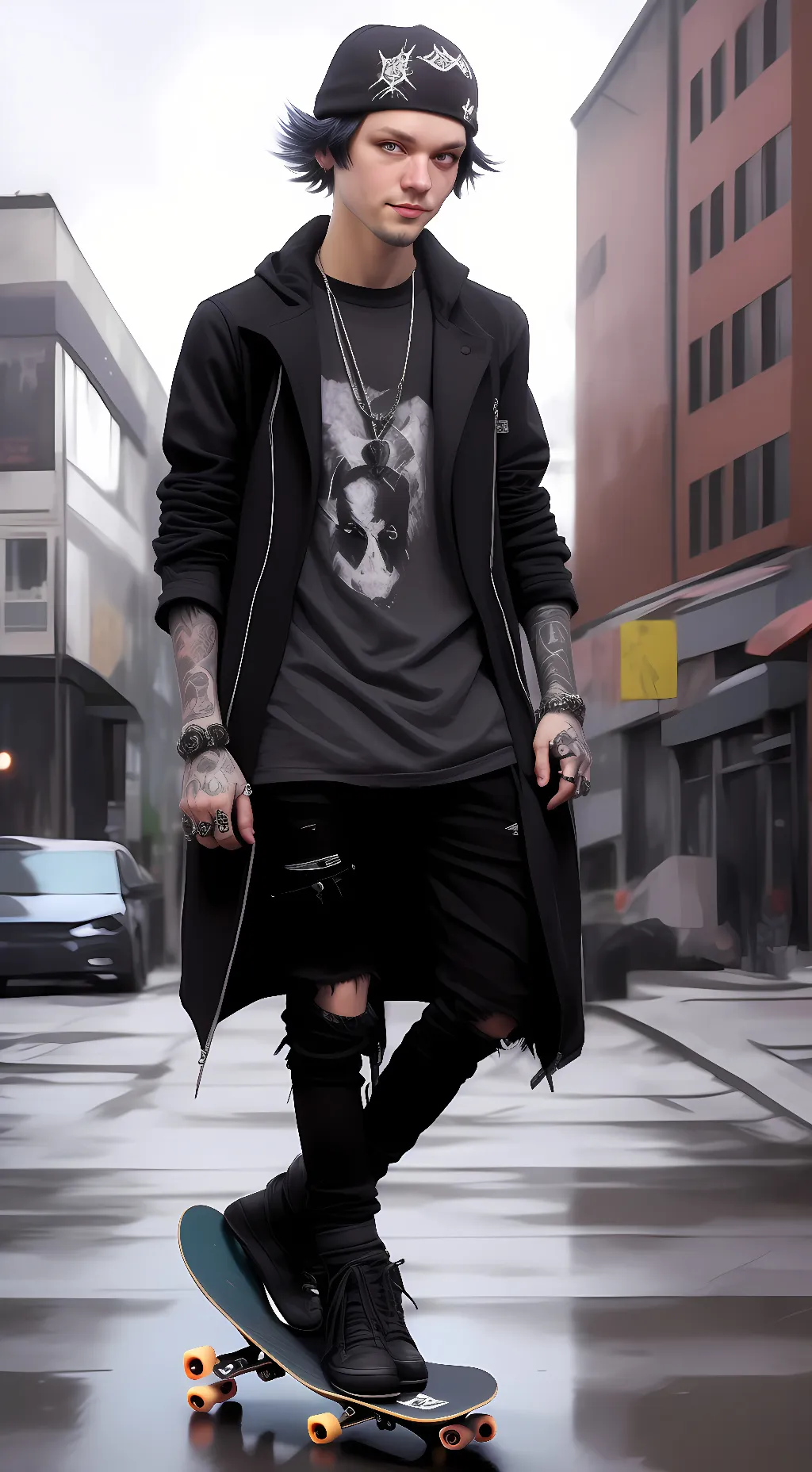 ai character: Bam Margera background