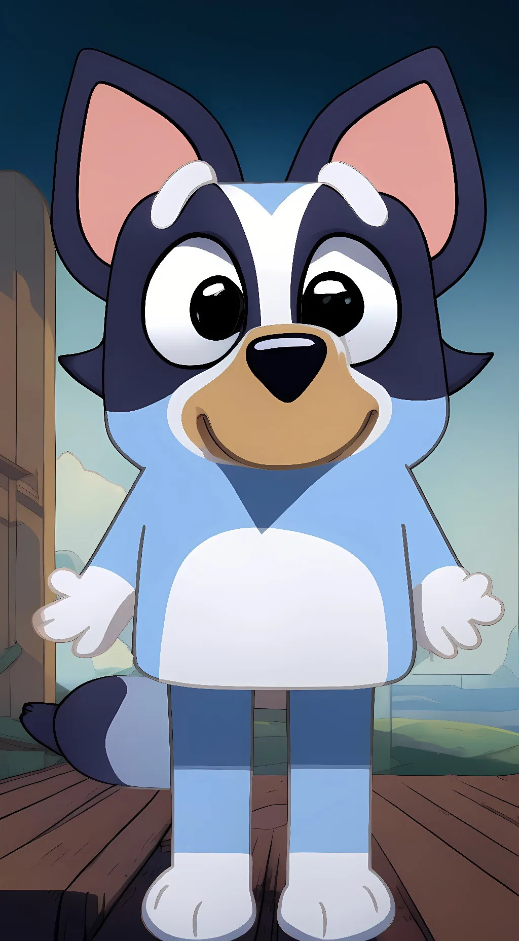 ai character: bluey 💙 background
