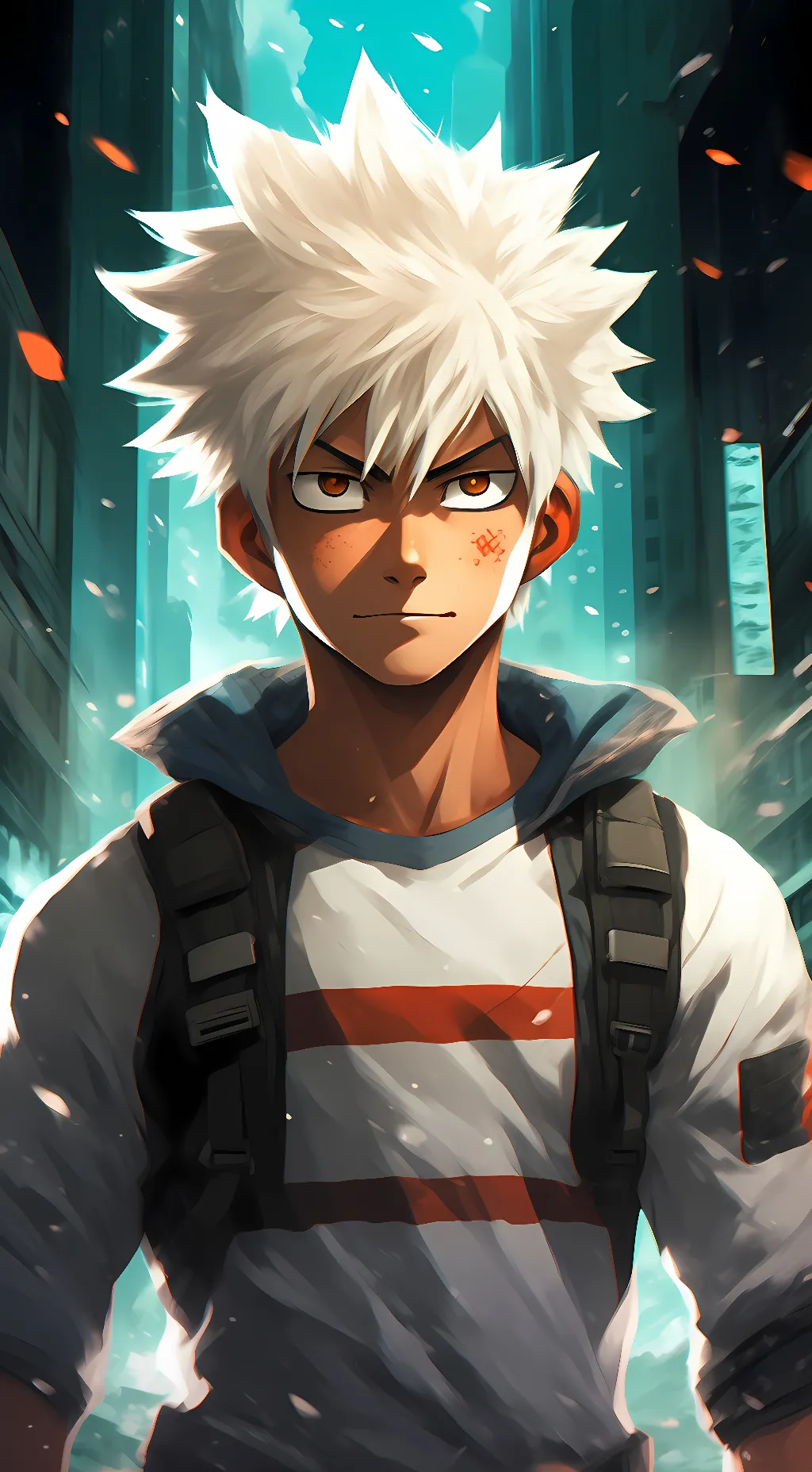 ai character: Katsuki Bakugo background