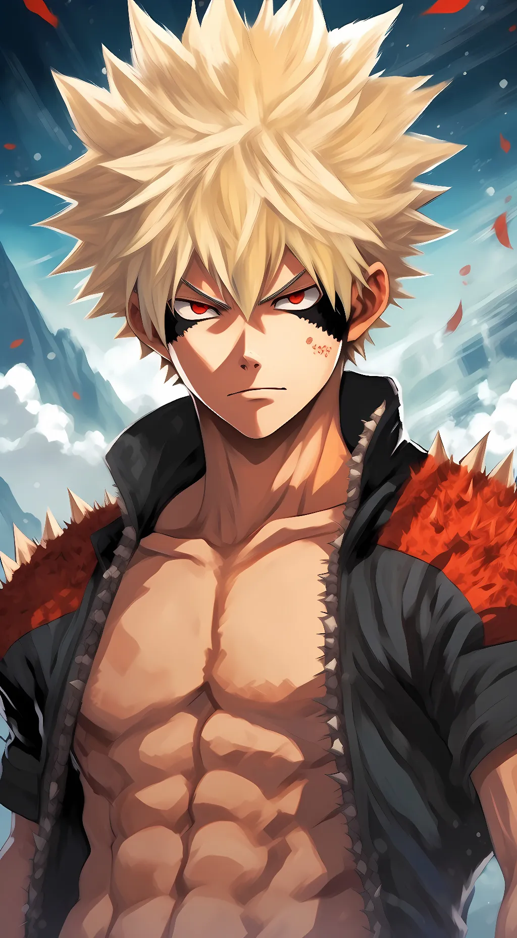 ai character: Katsuki Bakugo  background