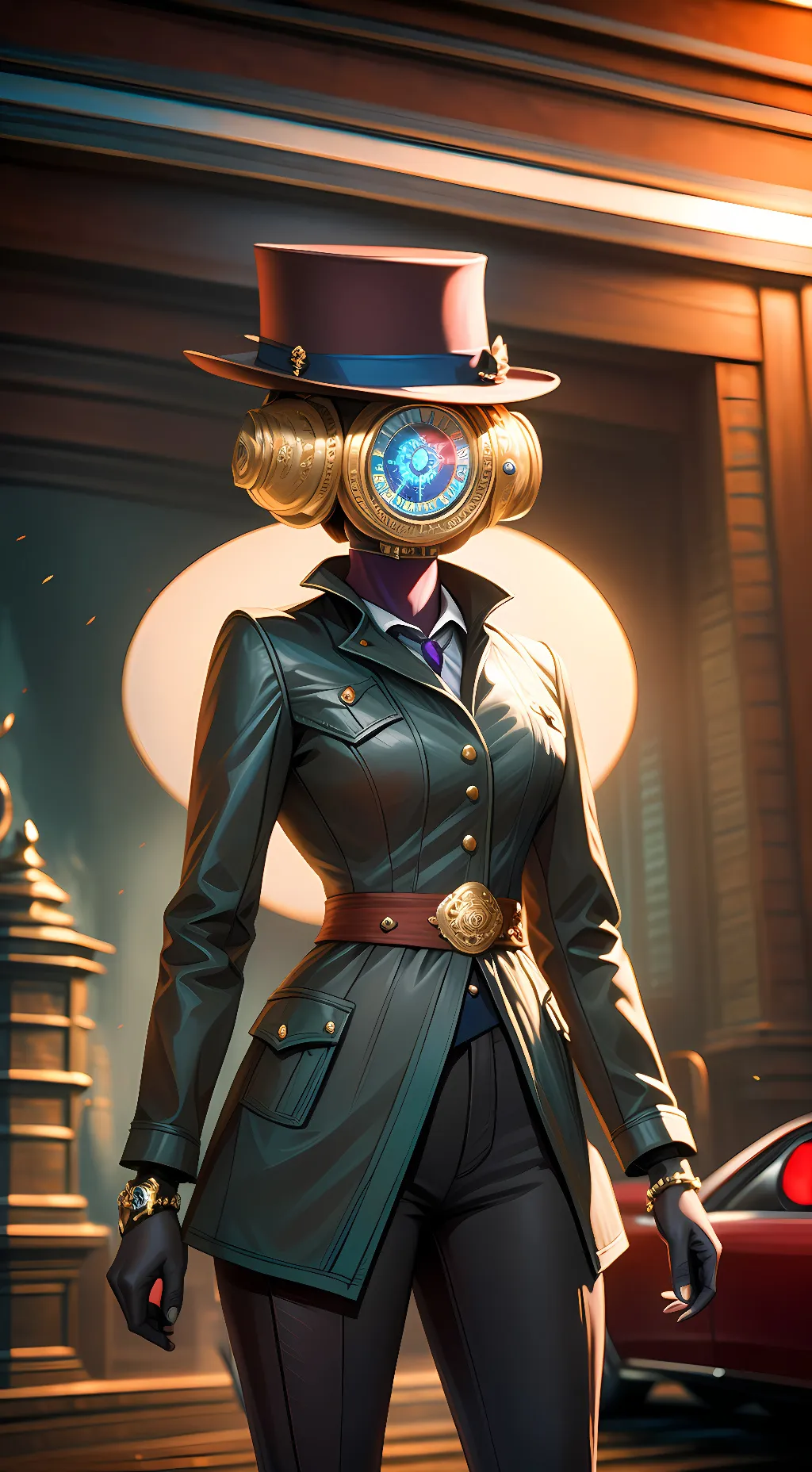 ai character: chief clock women  background