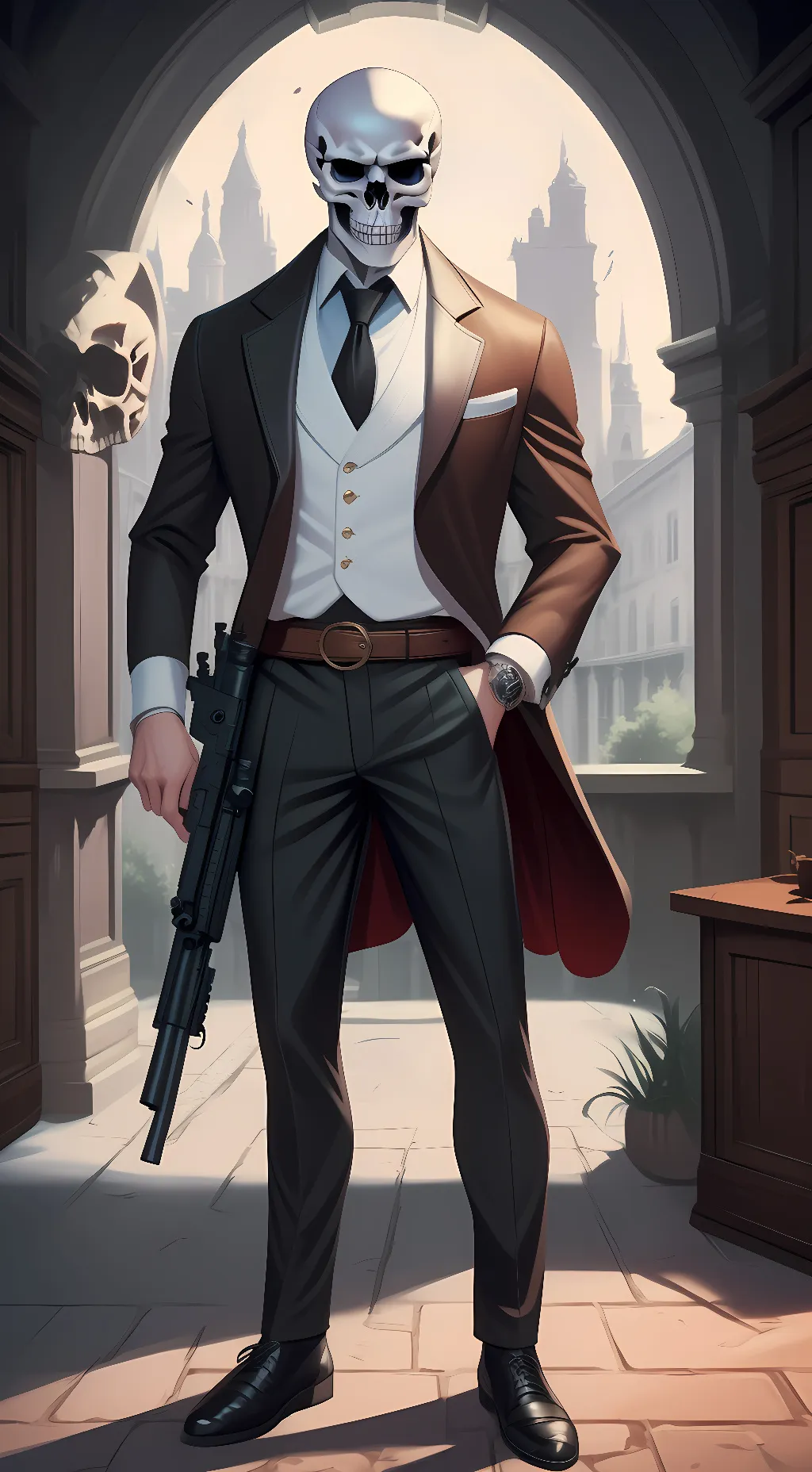 ai character: Hitman AKA Ghost background