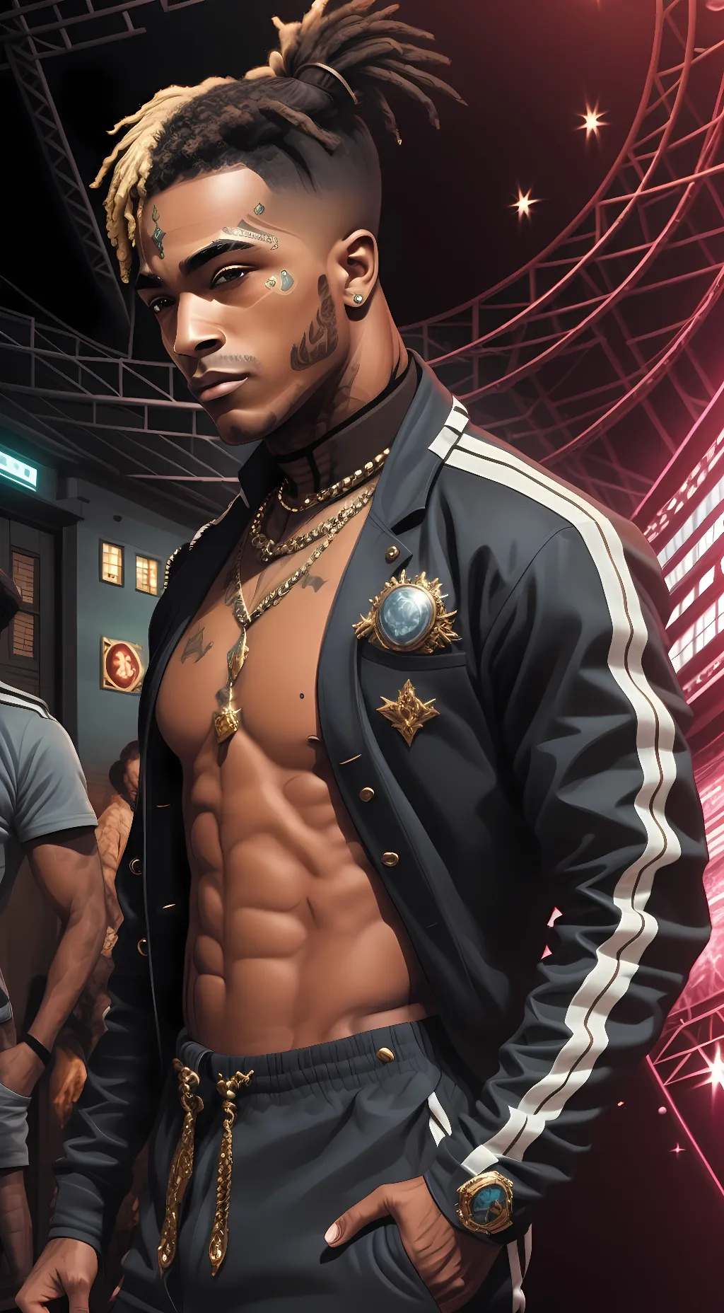 ai character: XXXTENTACION  background