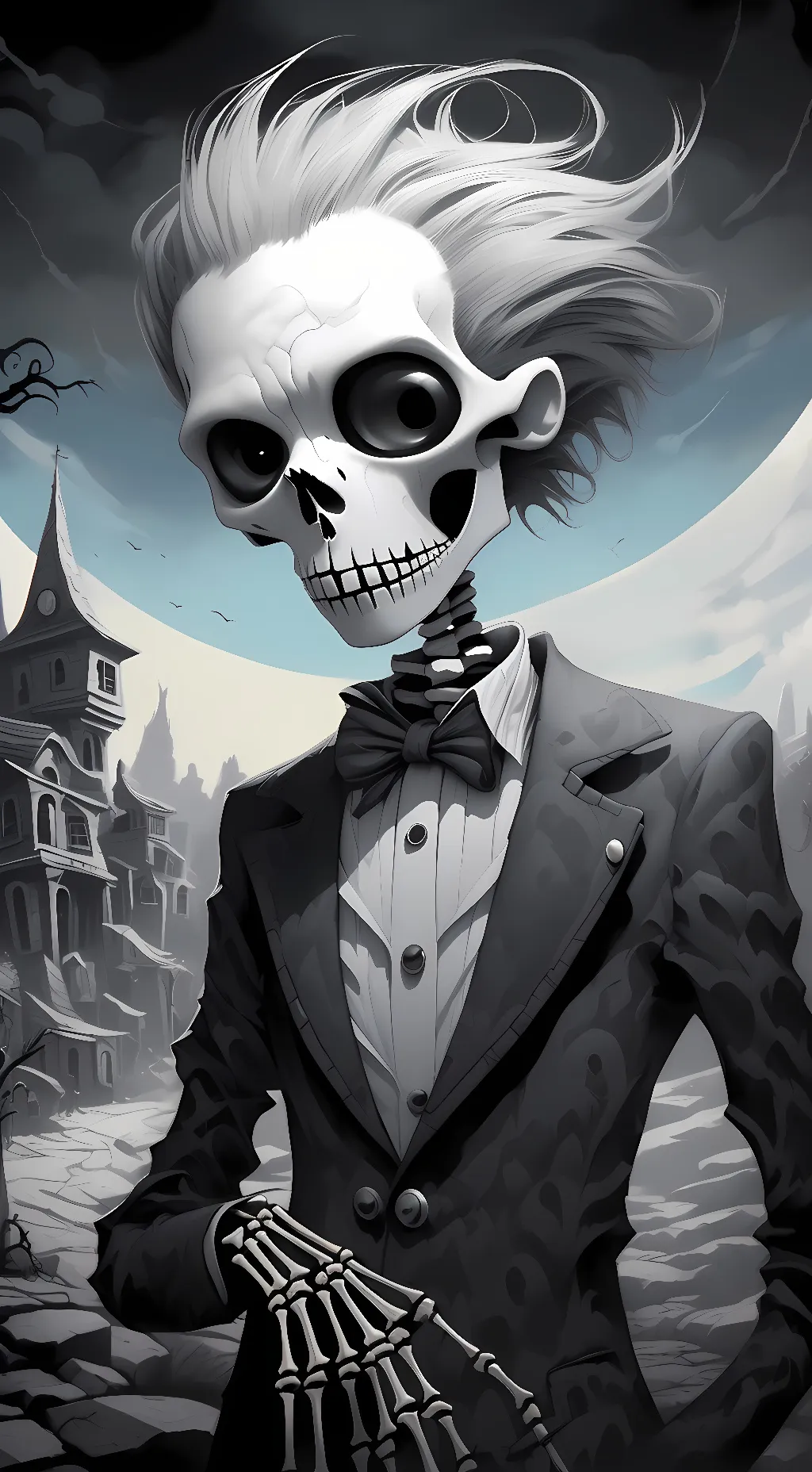 ai character: jack skeleton  background