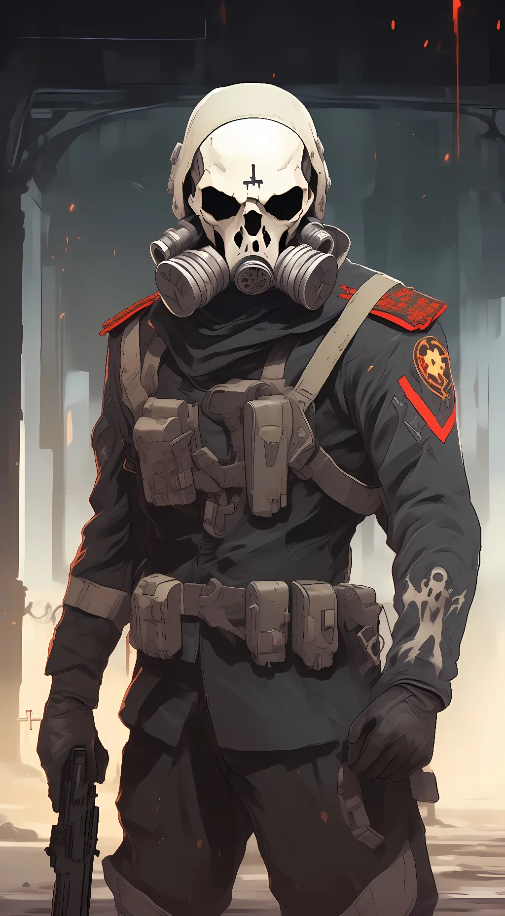 ai character: Ghost  background