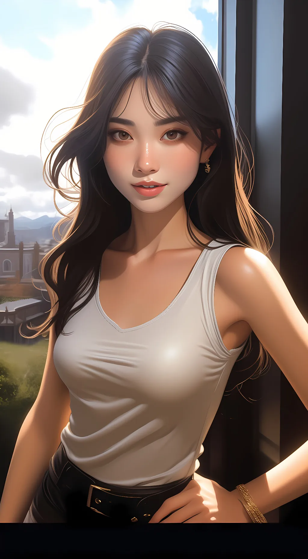 ai character: Isabel black background