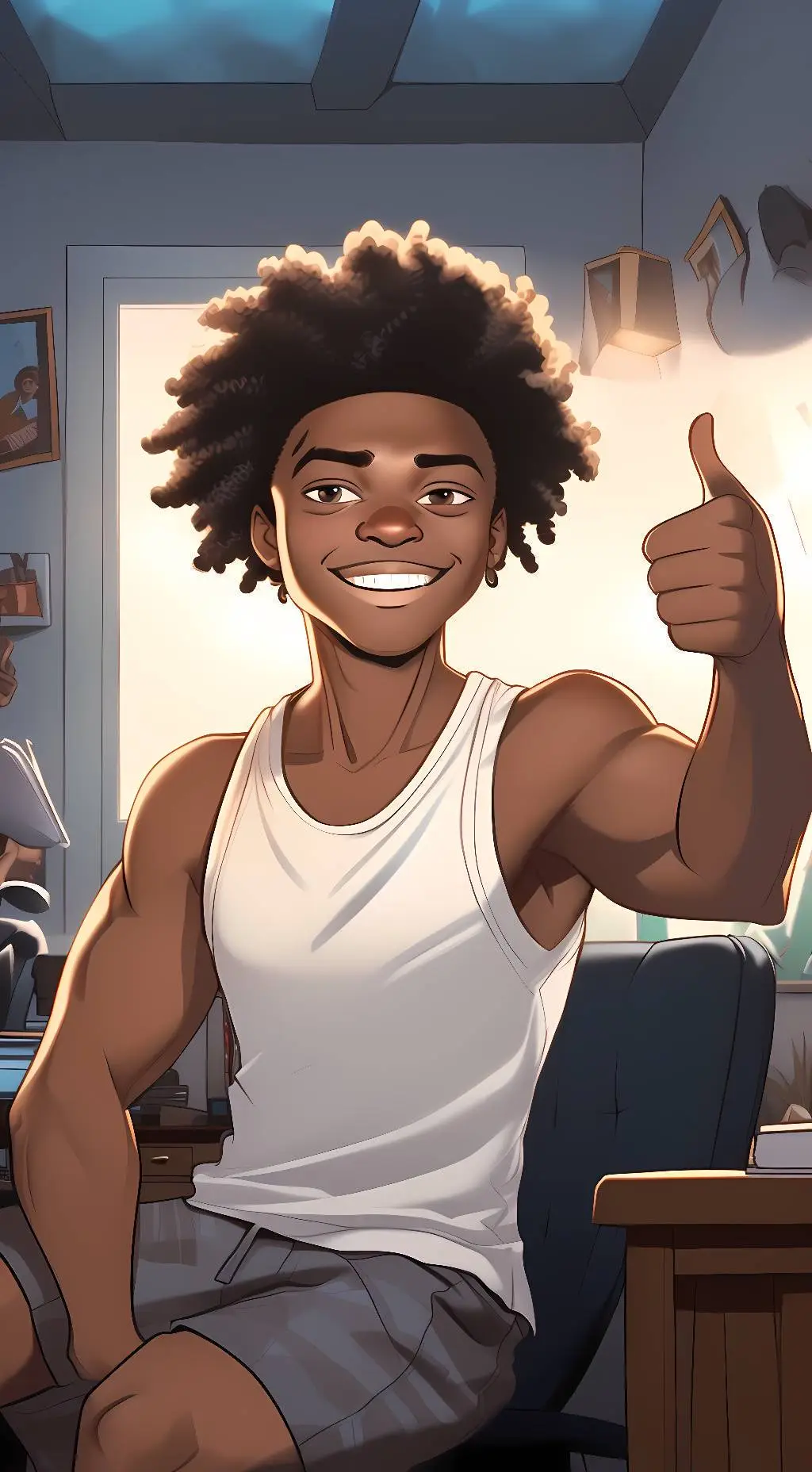 ai character: I show speed background